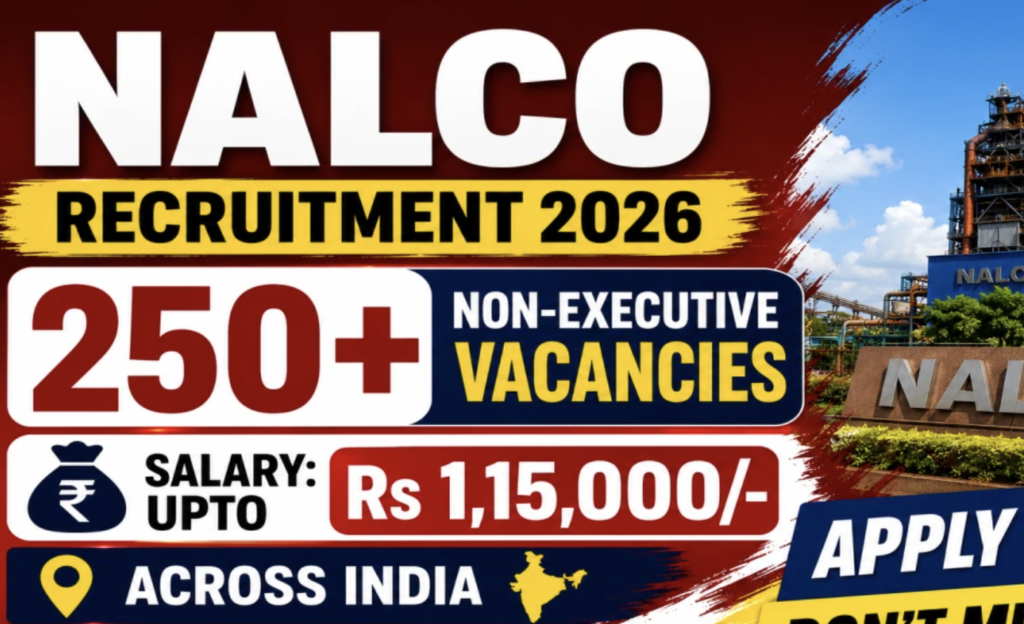 NALCO Recruitment 2026: Apply Now for Non-Executive Hiring